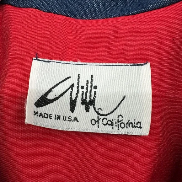 Vintage Denim Midi Dress‎ Medium Pockets Western Cottagecore Rodeo Prairie USA - Picture 10 of 11